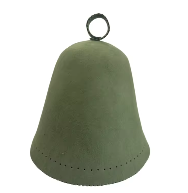 Merino wool sauna hat in forest green
